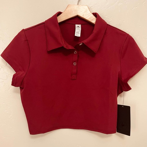 90Degree Lux Flex Short Sleeve Cropped Tennis Polo - Picture 3 of 14